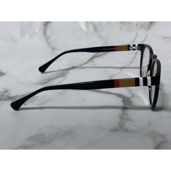 SAKAI A1714 C194 50-20-148 Black/Red/Brown/White Plastic Unisex Glasses Frames - Picture 5 of 8